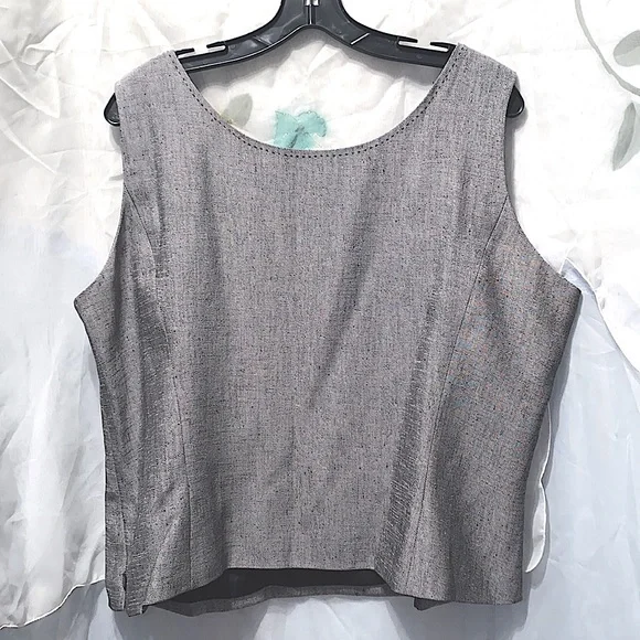 LE SUIT SILVER/GREY 3-PC POLYESTER SUIT SZ 18